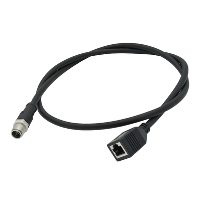 Código M12 X para RJ45 Cat6 Adaptador 10Gbps IP67 impermeável