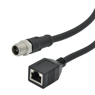 Cabo Ethernet M12 4 pinos 8 pinos D X Code para Câmera Industrial Visão de Máquina