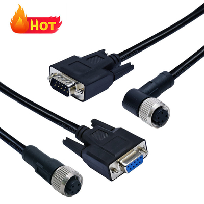 M12 para D-Sub Conector à prova d'água IP68 DB9 DB15 DB25 DB37