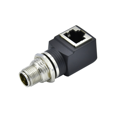 M12 X Código RJ45 Cabo de ligação IP67 IP68 Ethernet industrial à prova d'água