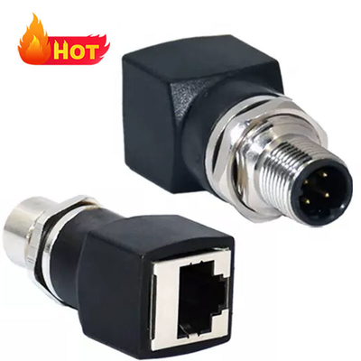 Conector RJ45 Fêmea M12 X-Coded IP67 IP68 à Prova D'Água