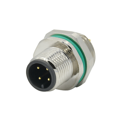 Conector à prova d'água Rigoal M12 8-Pin IP67 Macho Fêmea para Montagem em Painel