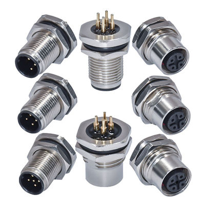M12 Conector à prova d'água 3-17 Pins Homem Fêmea IP67 IP68 DIN