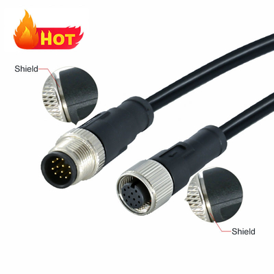M12 Conector impermeável 3-17 pin IP67 IP68 padrão DIN