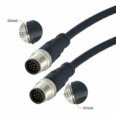 M12 Conector impermeável 3-17 pin IP67 IP68 padrão DIN