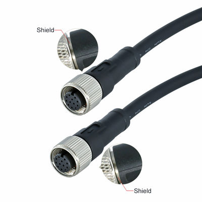 M12 Conector impermeável 3-17 pin IP67 IP68 padrão DIN
