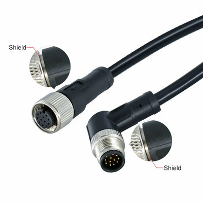 M12 Conector impermeável 3-17 pin IP67 IP68 padrão DIN
