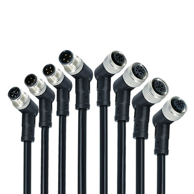 M12 Conector à prova d'água IP68 3-17 Pin Machado Fêmea Tipo de parafuso DIN