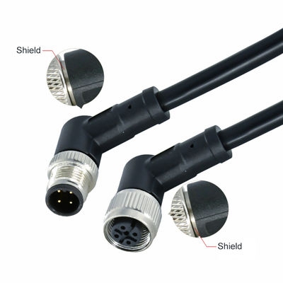 M12 Conector à prova d'água IP68 3-17 Pin Machado Fêmea Tipo de parafuso DIN