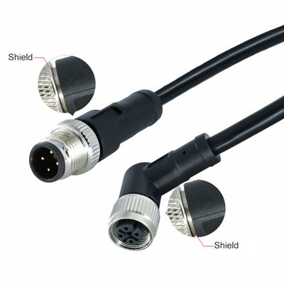 M12 Conector à prova d'água IP68 3-17 Pin Machado Fêmea Tipo de parafuso DIN