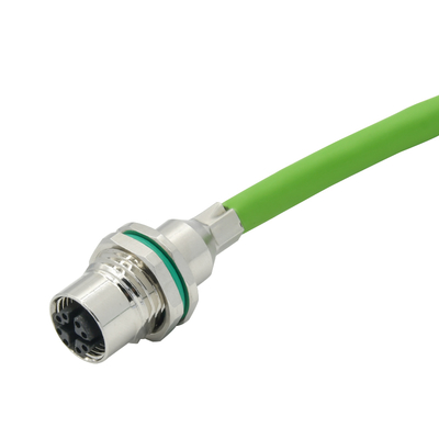 M12 Conector à prova d'água Homem Fêmea 3-17 Pin IP68 Revestido de Ouro