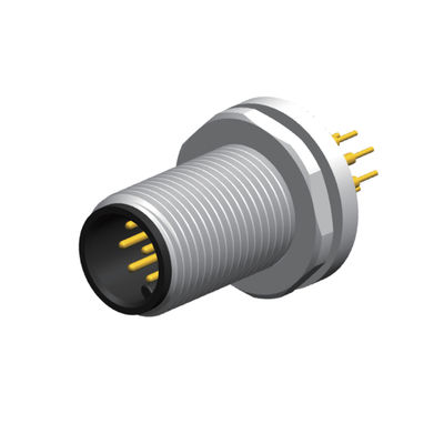M12 Waterproof Connector with Temperature Range -25°C to +85°C Rated Voltage DC60V AC50V and Mating Cycle >100 Times