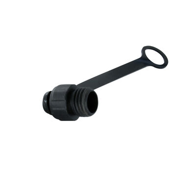 Capa de Poeira para Conector M8 com Corrente para Proteção de Plugue e Soquete Macho e Fêmea, Capa Plástica Preta