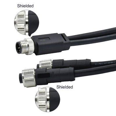 M8 4Pin Conector de Sensor Circular Macho Moldeado Splitter Tipo Y 26AWG x 4C PUR Cable Meet IP67 Para Singnals Automotivos