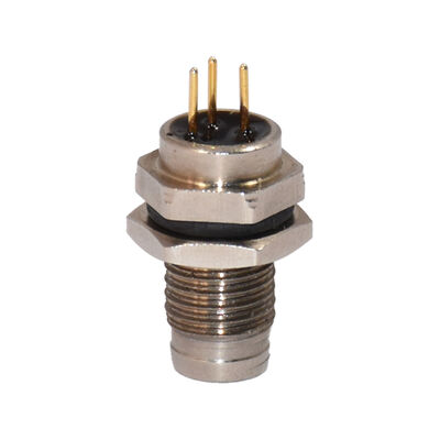 M8 4PIN 5PIN 8PIN Conector de tipo PCB em ângulo reto Conector de montagem de painel de 90 graus