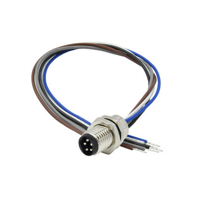 Conector M8 à prova d'água para montagem em painel 2 3 4 5 6 8 pinos Fabricante Conector elétrico de fio M8 M12