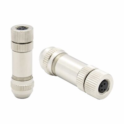 M8 Metal Fieldwire Screw Connected Shield 3Pin 4Hole IP67 Plug de cabo à prova d'água para aplicação masculina automotiva