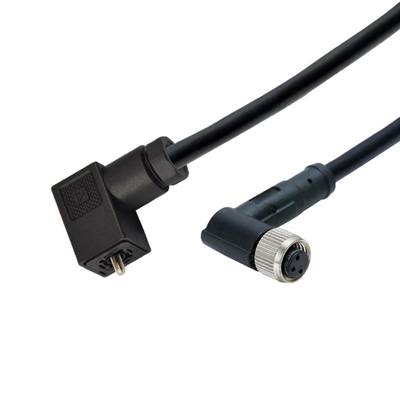 Tomada elétrica do RUÍDO 43560 ao conector fêmea de ângulo M12 direito