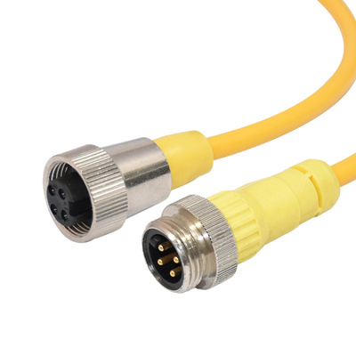 Conectores de cabo IP67 mecânicos impermeáveis 4P para a automatização M12 M8 M5 7/8
