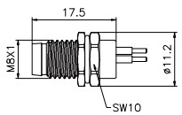Conector impermeável impermeável do conector IP67/68 da montagem do painel do PWB dos pinos do soquete da aviação M8 auto 3 4