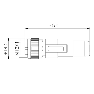 Resistência terminal impermeável masculina Pin Plug da tomada Ip67 M12 do sensor do Pin M12 do conector fêmea 4