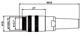 5 o cabo circular do Pin 6 Pin Male Female Connector Electrical moldou em linha reta para a automatização