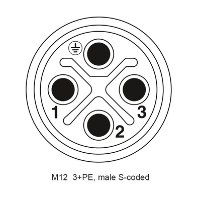 tipo rápido conector elétrico do fechamento do PWB dos conectores M12 impermeáveis Multipole da circular 4P de metal