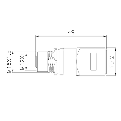 plutônio de 250V M12 que protege ISO RJ45 IP66 fêmea do conector de válvula do solenoide
