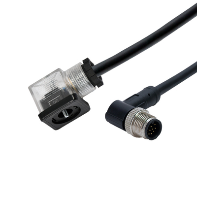IP65 RUÍDO do conector de válvula do solenoide do B do UL M12 43650 TPU GF