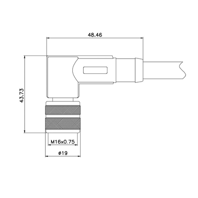 IEC reto fêmea 61076-2-105 da orientação do conector circular do molde M16