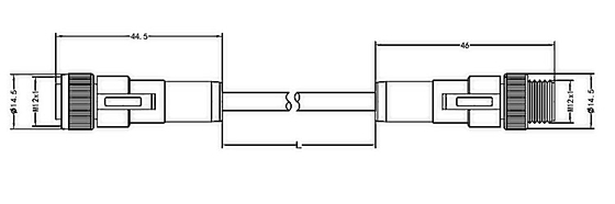 Código impermeável circular de Polos X do parafuso masculino 8 do conector de EMI Shielded M12