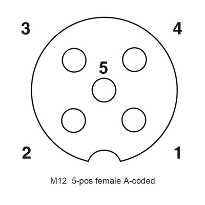 Conector impermeável X da circular M12 fêmea masculina que Cording 5 Pin Cable Connector IP68