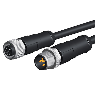 Conector impermeável X da circular M12 fêmea masculina que Cording 5 Pin Cable Connector IP68