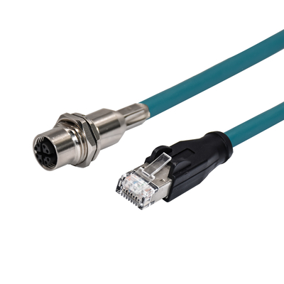M12 protegido 8 Pin Ethernet Cable X codificou o conector elétrico de Superseal