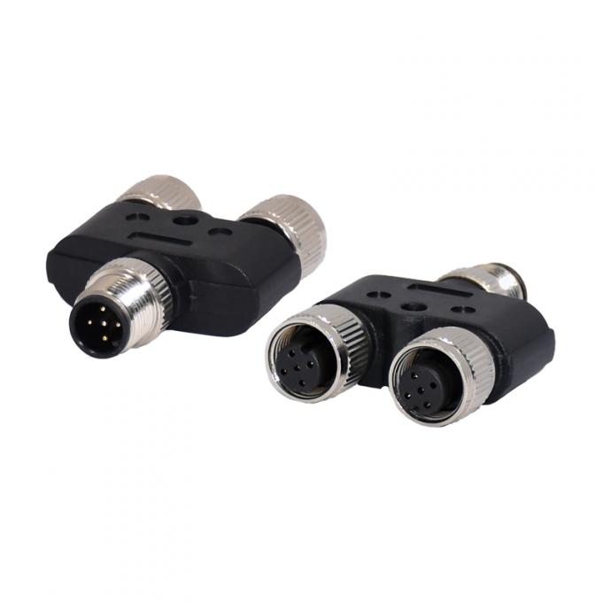 Ip67 tipo impermeável TPU GF de Pin Male Y do conector 5 do parafuso M12 0